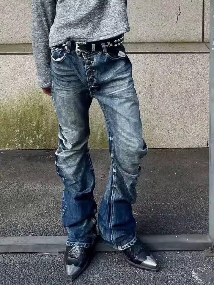 Jean Grunge punk style pleated jeans Size US 29 - 4 Thumbnail
