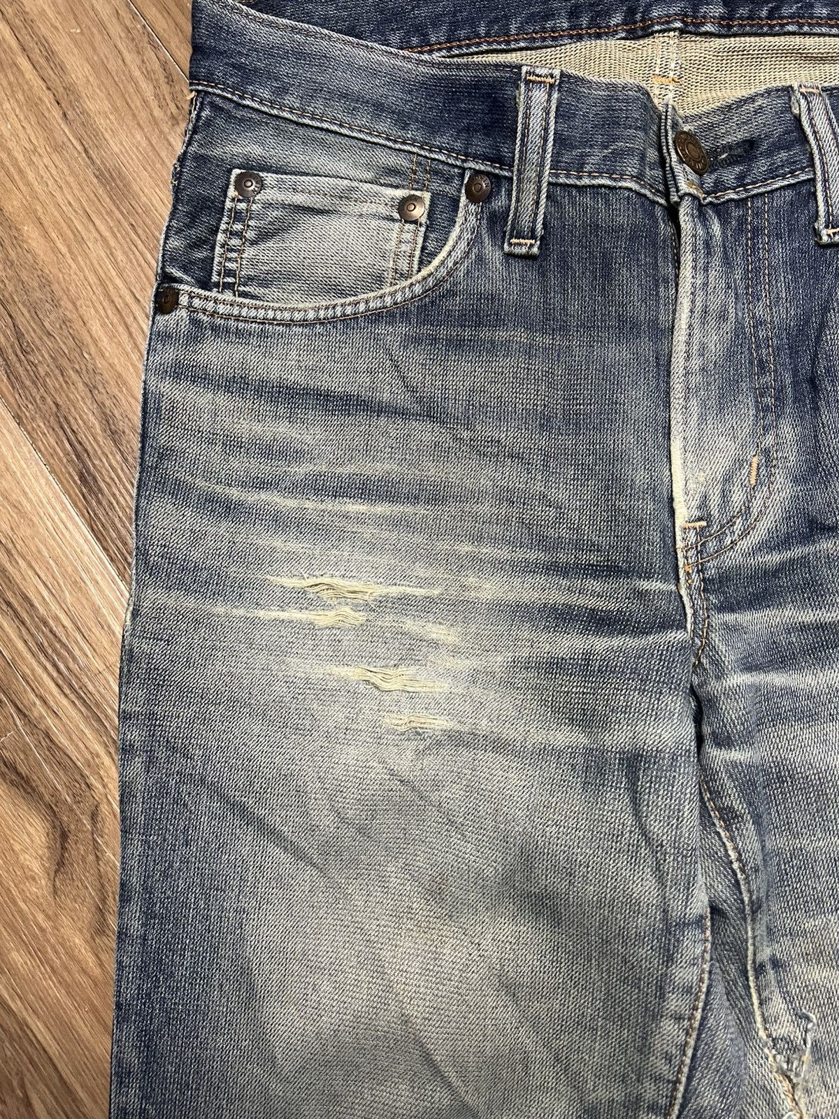 Edwin Edwin Japan EZ503 Zylon Mixed Denim Straight Cut (45) Size US 31 - 3 Thumbnail