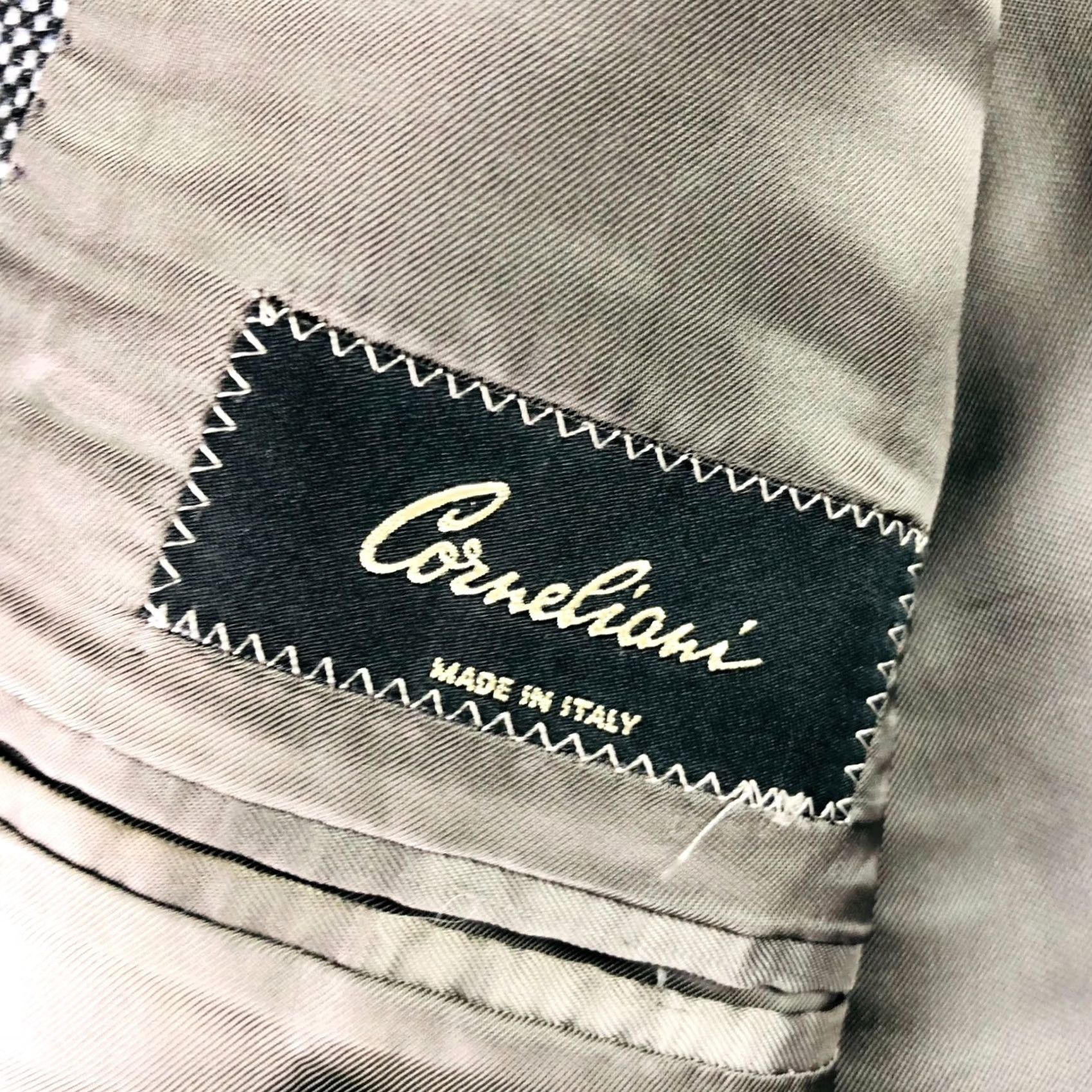 Corneliani Corneliani Blazer Jacket 2-Button Single-Breasted Wool Silk Tweed Check 42R Italy Mens Regular Vintage No Size 42R - 4 Thumbnail