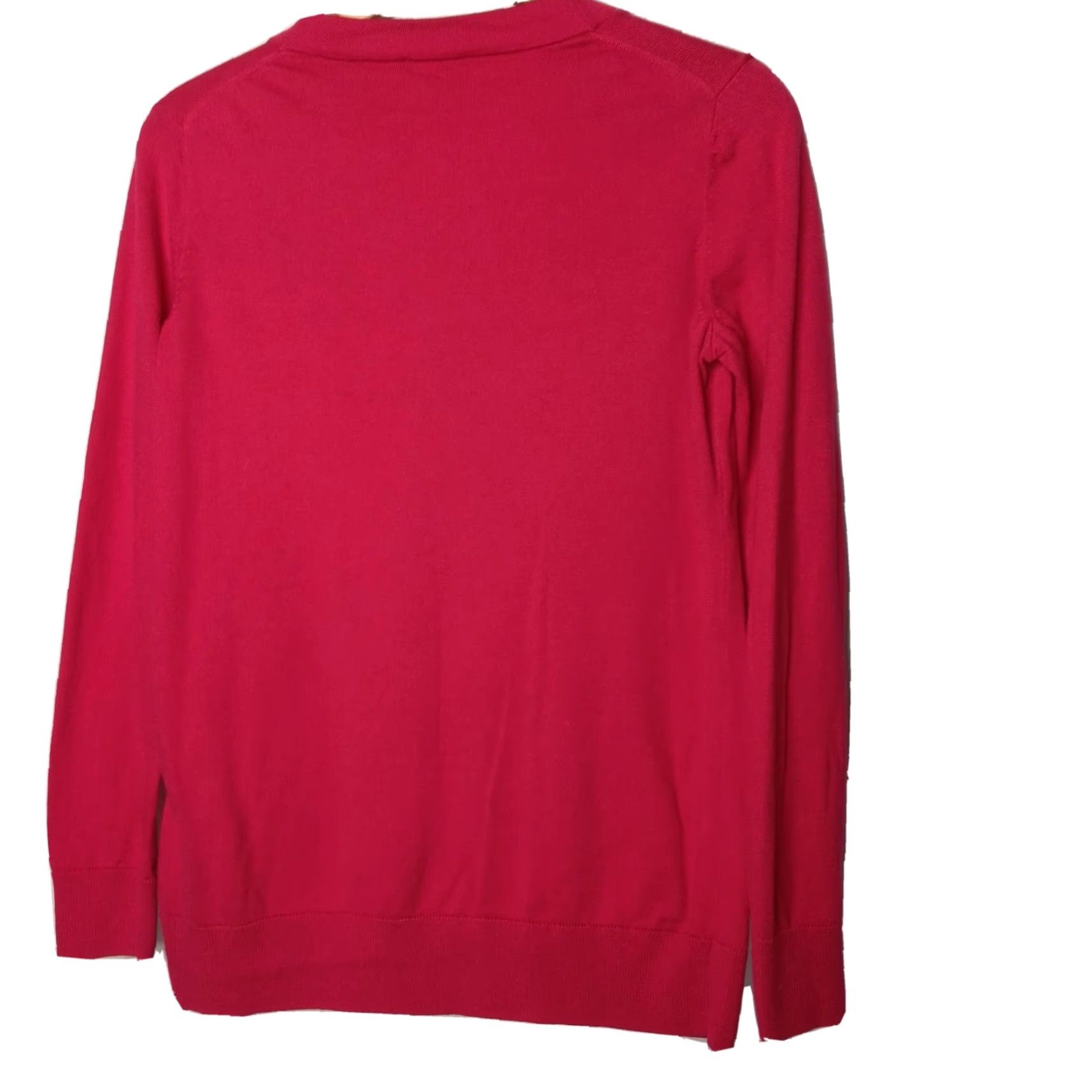Talbots Talbots Cardigan Sweater Small V-Neck Button Up Pink Classic Knit Women Size S / US 4 / IT 40 - 2 Thumbnail