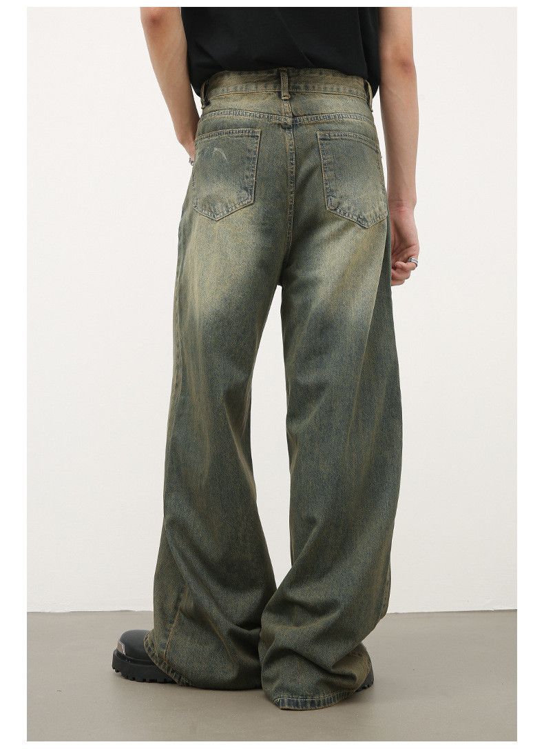 Japanese Brand × Jean Men's American retro blue washed whisker jeans Size US 33 - 4 Thumbnail
