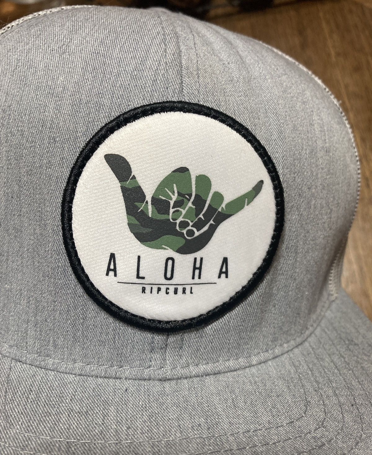 Rip Curl RIPCURL Flatbill Hat Grey Hang Loose Hand Snapback Size ONE SIZE - 3 Thumbnail
