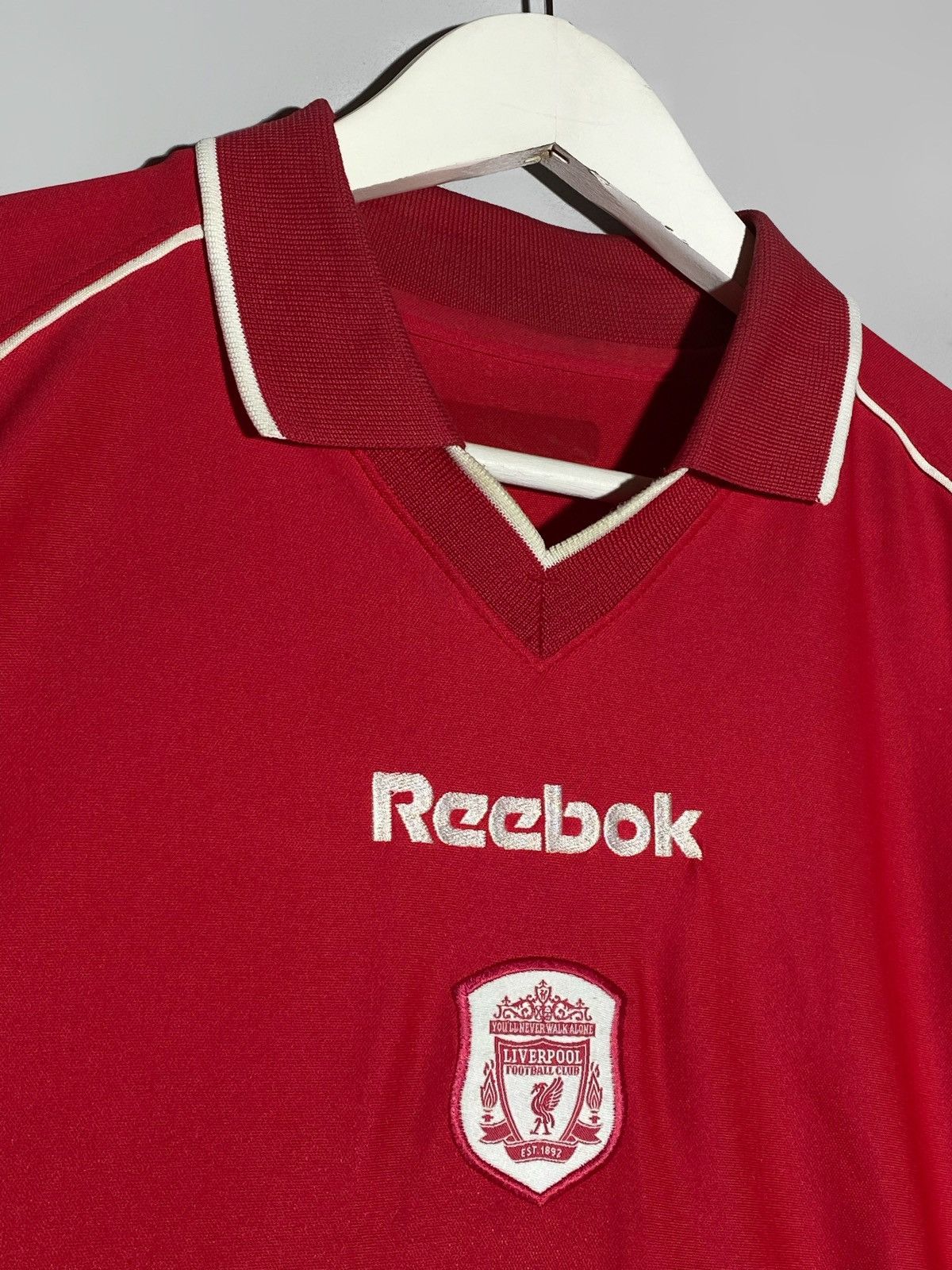 Reebok Vintage Reebok Liverpool FC 2000-2002 Home Football Shirt Size US XL / EU 56 / 4 - 8 Thumbnail