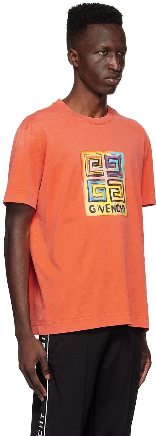 Givenchy x Josh Smith Orange 4G Sketch Logo T-Shirt Size US M / EU 48-50 / 2 - 3 Thumbnail