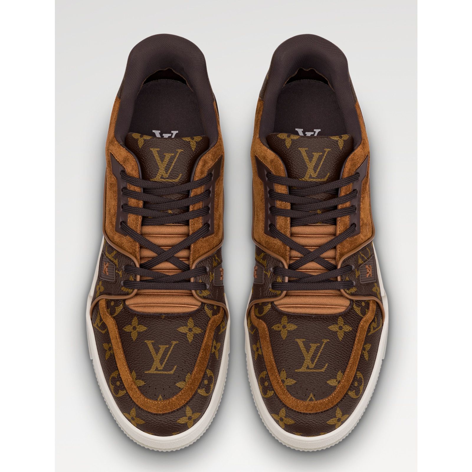 Louis Vuitton Louis Vuitton Brown Monogram LV Logo Suede Low Top Size US 10 / EU 43 - 9 Thumbnail