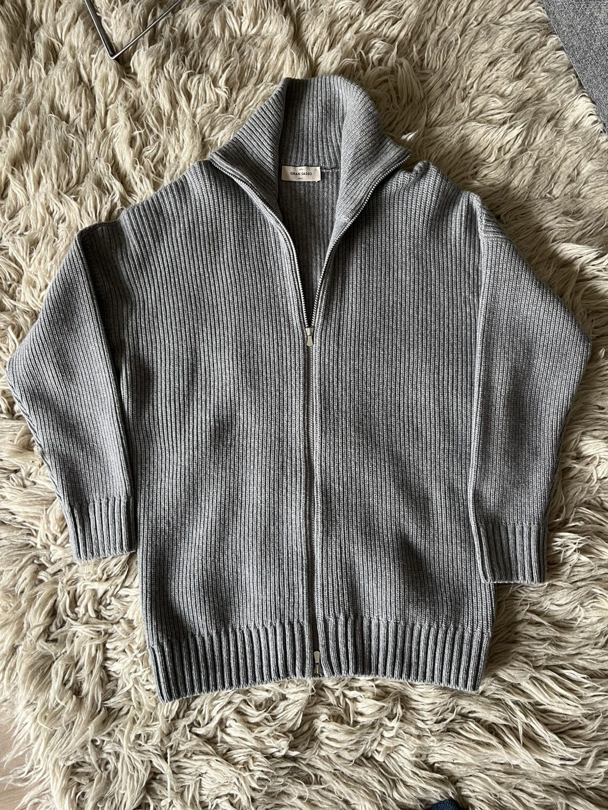 Gran Sasso Cashmere Zip Up Size US XL / EU 56 / 4 - 3 Thumbnail