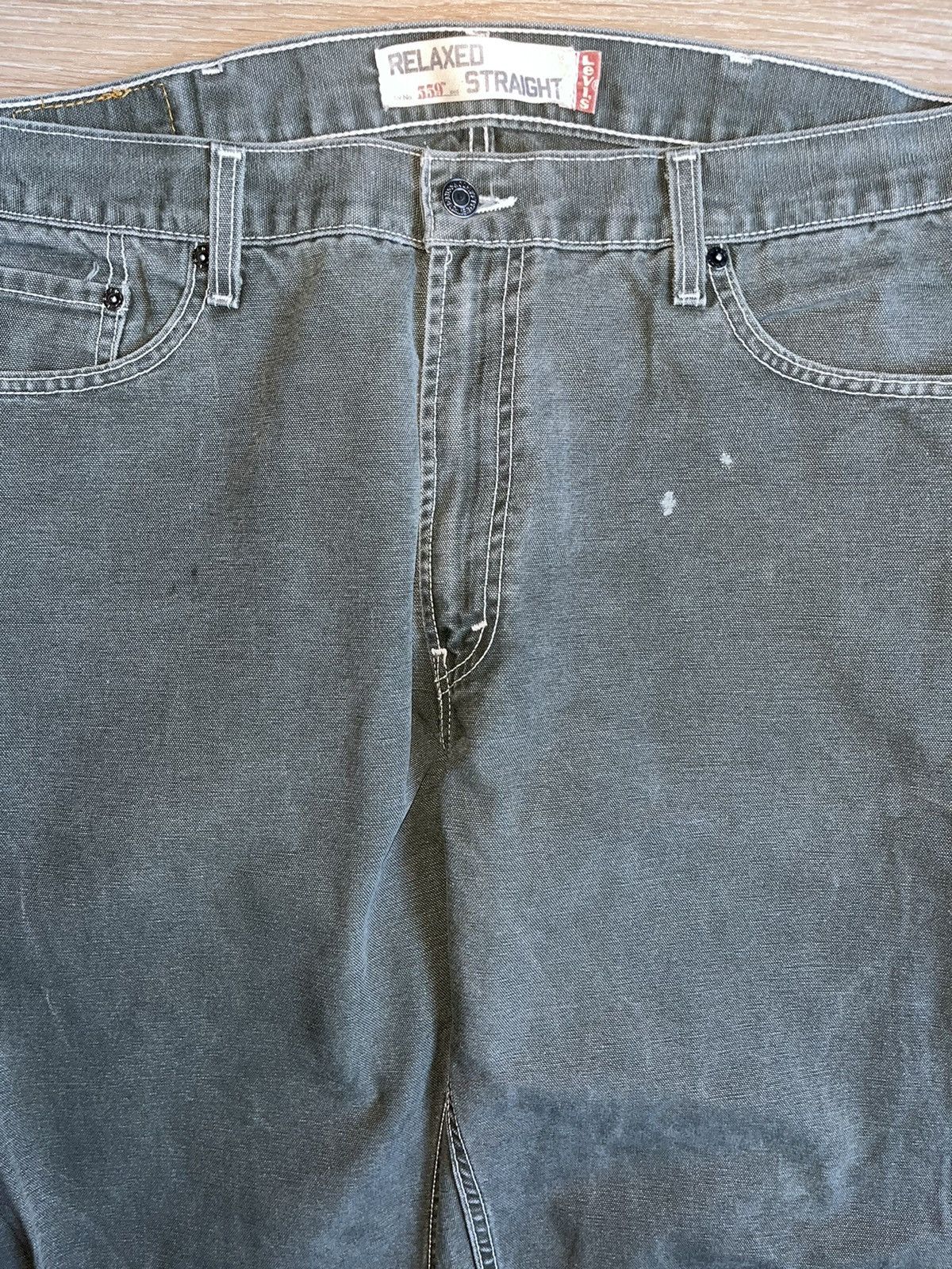 Levi's × Vintage Crazy Vintage 90’s Baggy Skater Wide Leg Green Levi’s Jeans Size US 38 / EU 54 - 6 Thumbnail