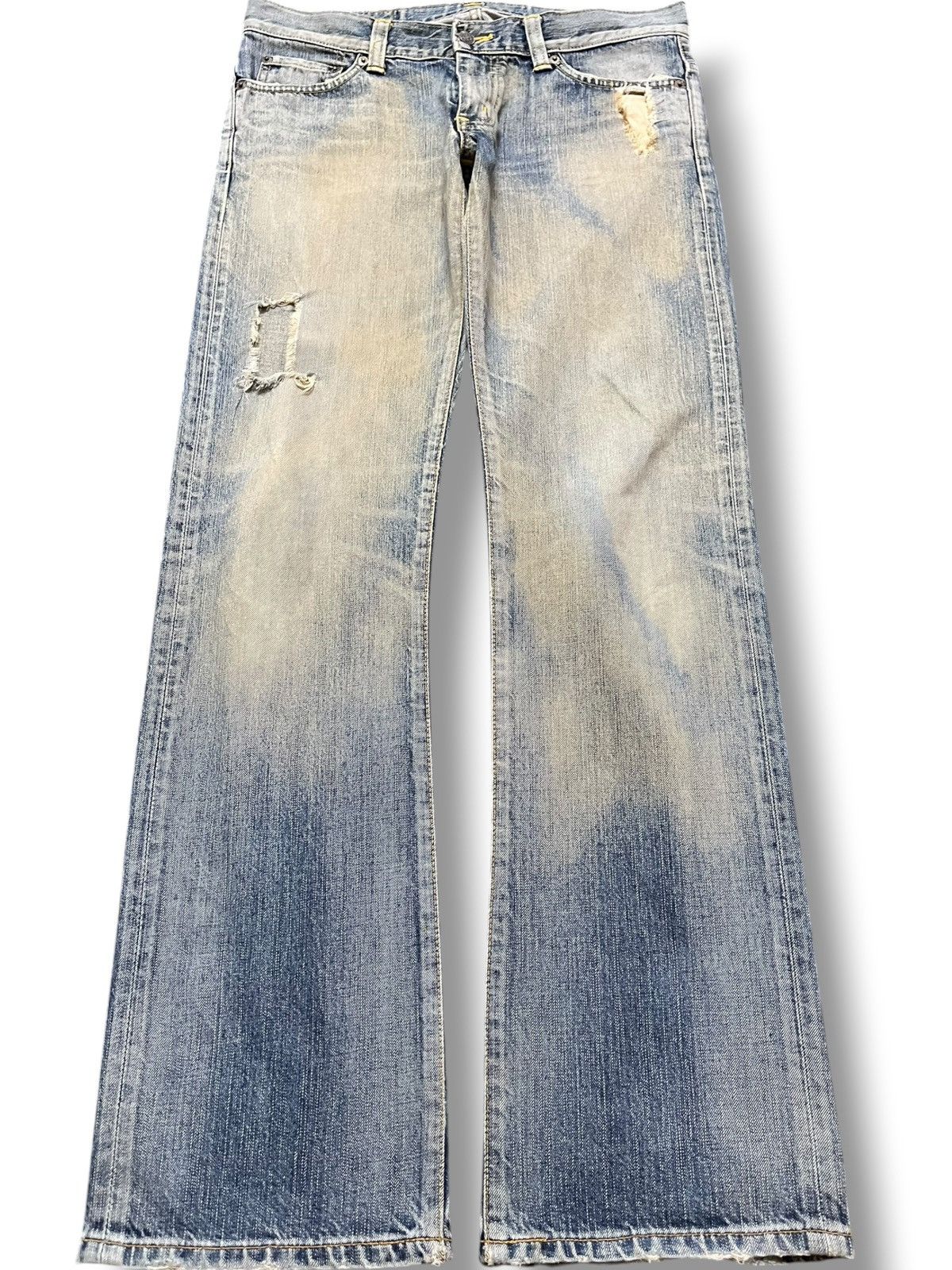 Vintage Edwin 53533 Faded Mudwash Distressed Denim