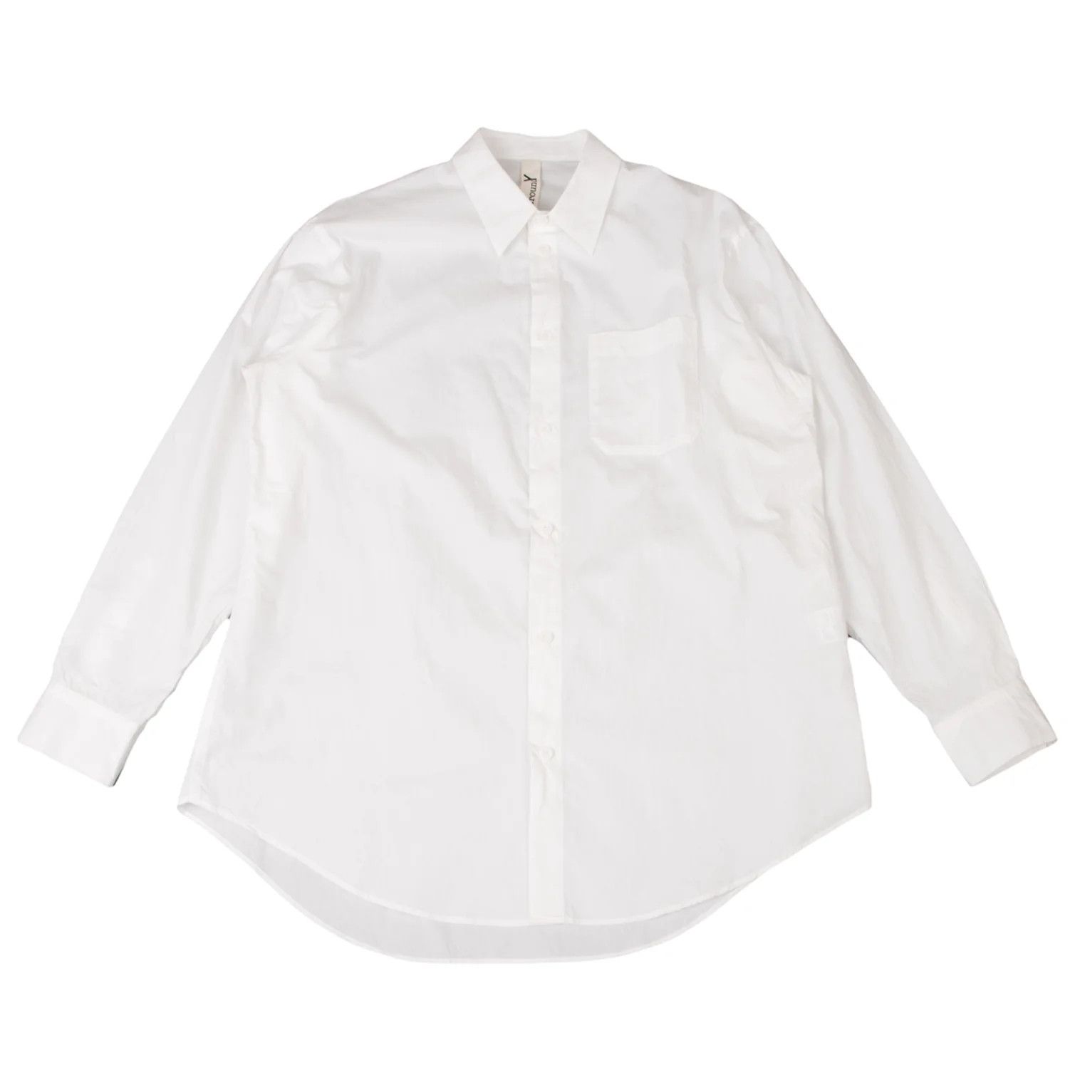 Yohji Yamamoto Cotton Back Logo Print Shirt in White and Blue Size US M / EU 48-50 / 2 - 3 Thumbnail