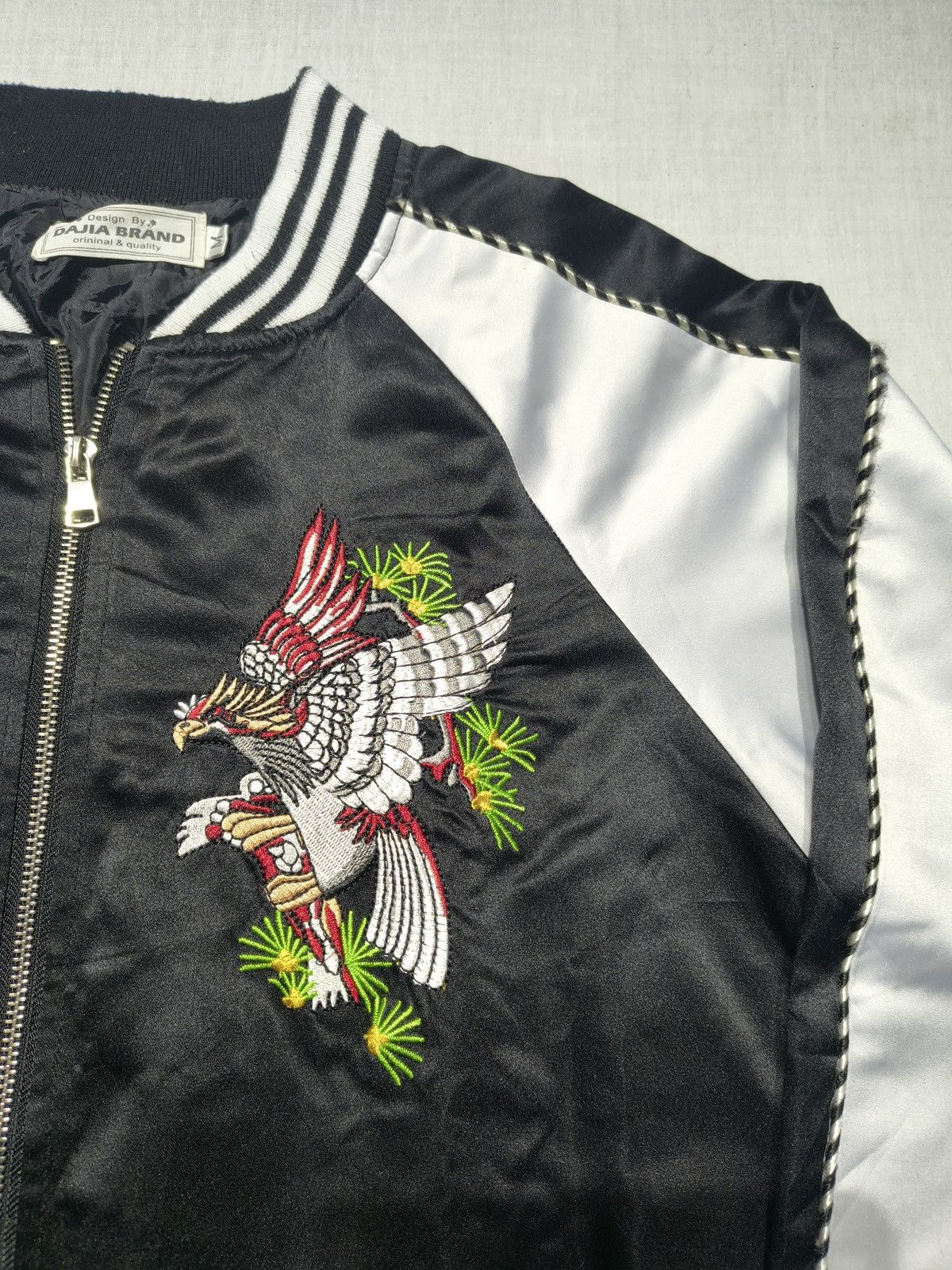 Japanese Brand Sukajan Japan phoenix Embroidery Satin Bomber Jacket(027) Size US S / EU 44-46 / 1 - 6 Thumbnail