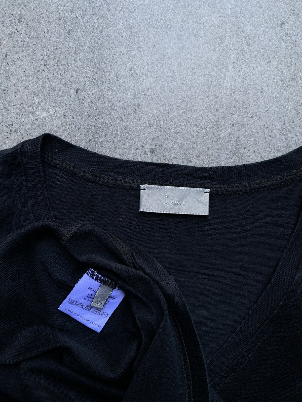 Dior Dior Homme Black V-Neck T-Shirt Size US M / EU 48-50 / 2 - 5 Thumbnail