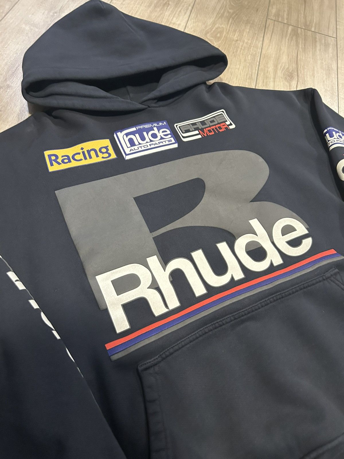Rhude Rhude Petrol Patch Hoodie Size US L / EU 52-54 / 3 - 3 Thumbnail