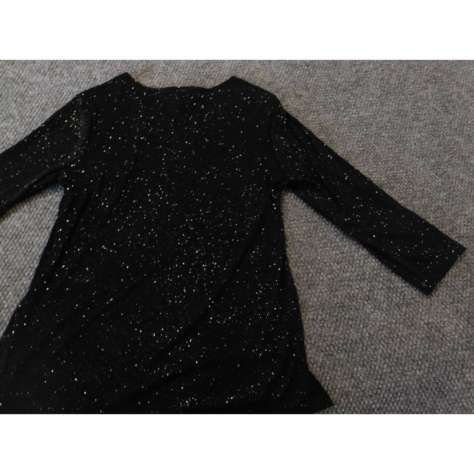 Vintage Notations Womens Blouse S Black Pullover Casual Stretch Button Collared Polyester Spandex Size S / US 4 / IT 40 - 7 Thumbnail