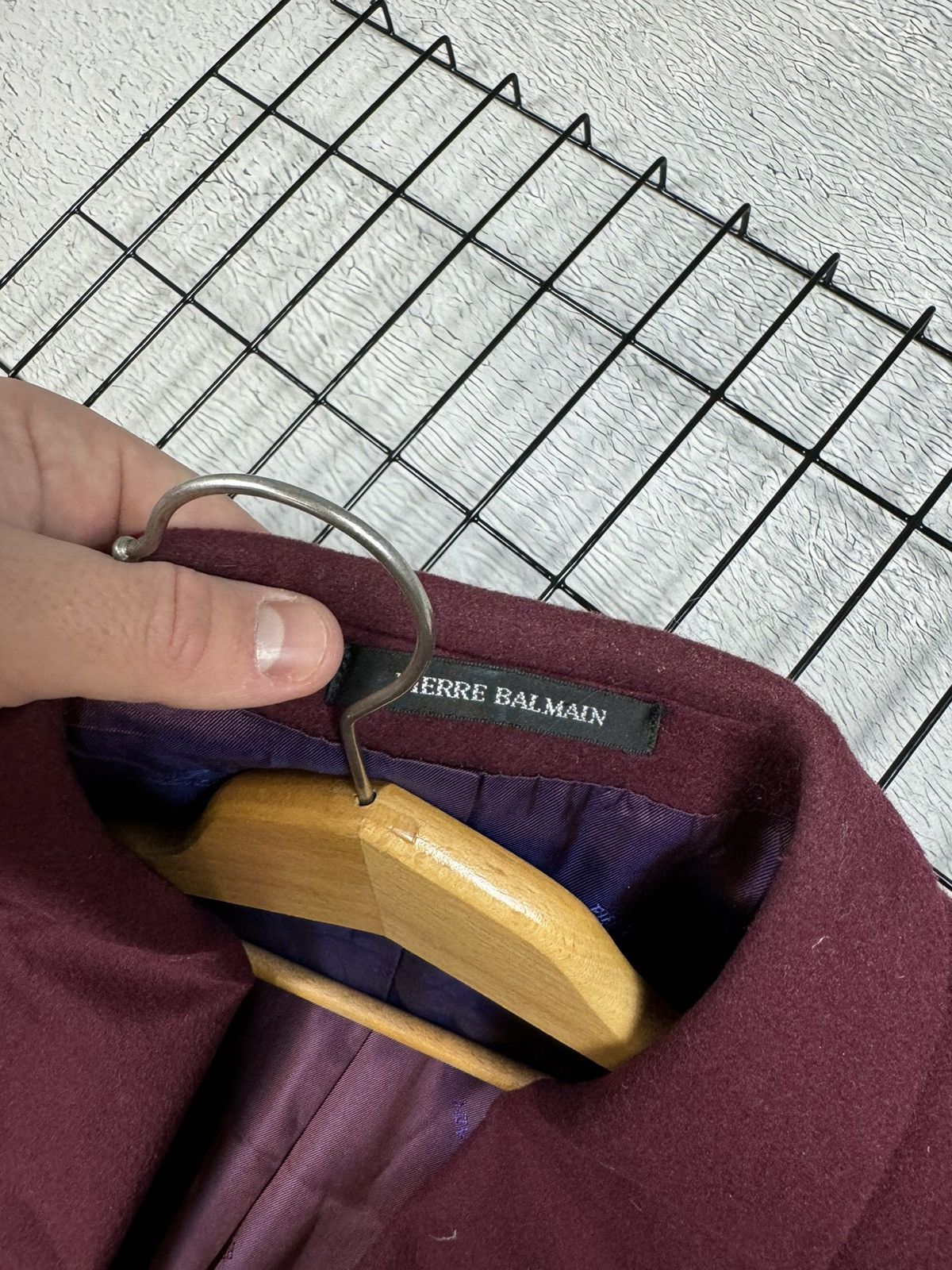 Balmain × Pierre Balmain × Vintage Pierre Balmain Men’s Suit Blazer Size L Vintage Wool Design Size 42R - 8 Thumbnail