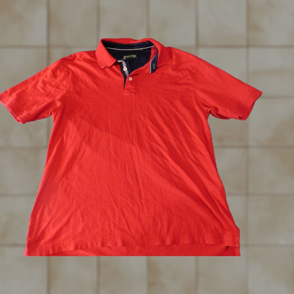Orvis Orvis Polo Shirt Mens M Red Short Sleeve Button Collared Knit Cotton Logo Classic Casual Golf Size US M / EU 48-50 / 2 - 1 Thumbnail