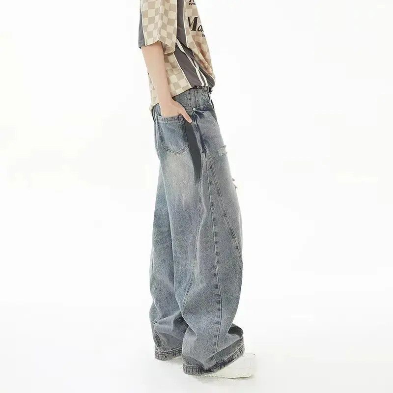Japanese Brand Retro loose splashed ink ripped jeans Size US 32 / EU 48 - 2 Thumbnail