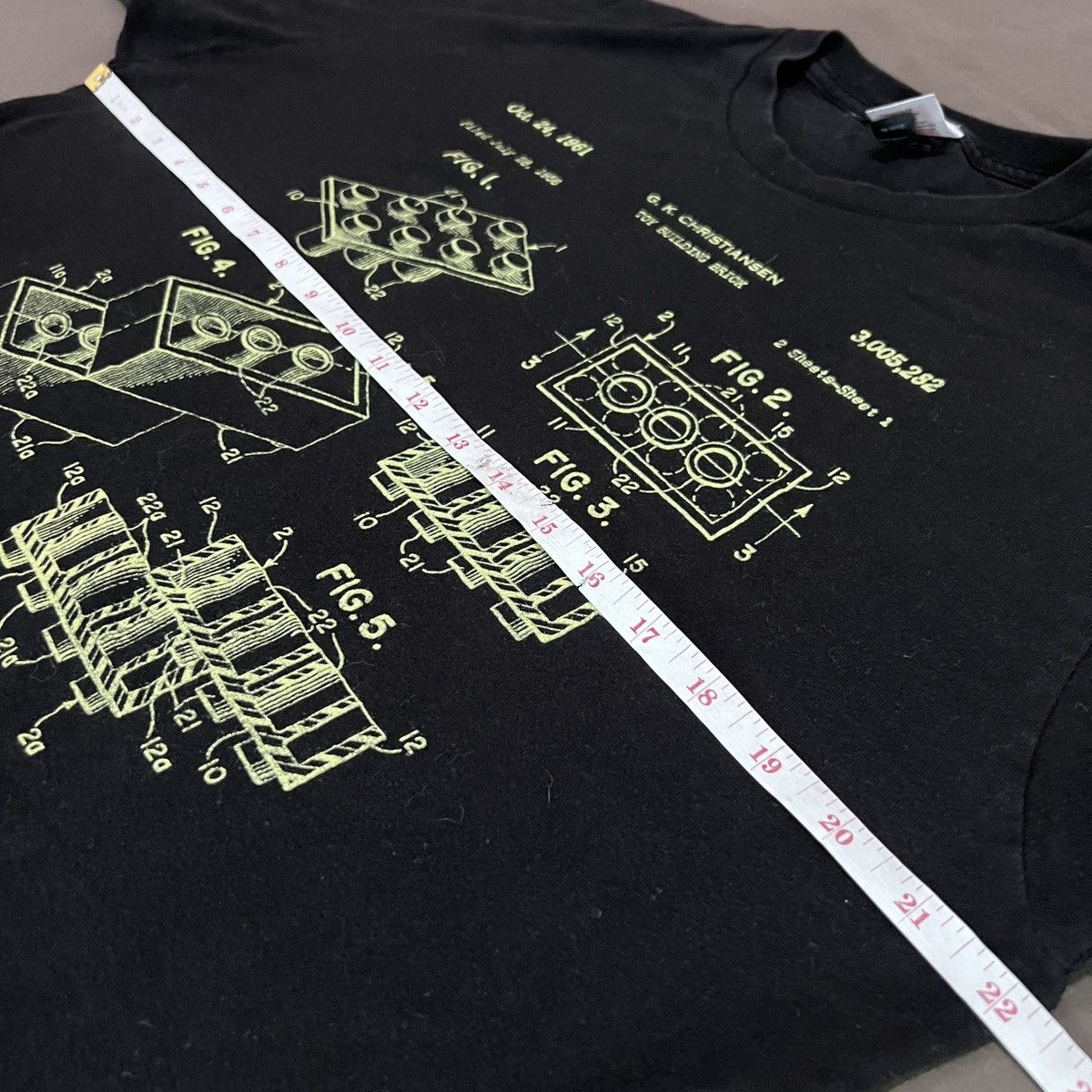 Cartoon Network × LEGO Lego Building Blocks blueprint of blivks black graphic Tee L Size US L / EU 52-54 / 3 - 7 Thumbnail