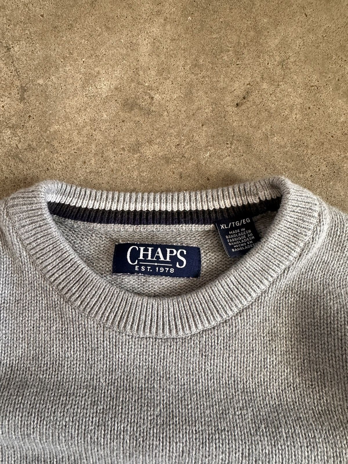 Chaps × Chaps Ralph Lauren × Vintage Y2K Grey Chaps Ralph Lauren Sweater Size US XL / EU 56 / 4 - 3 Thumbnail