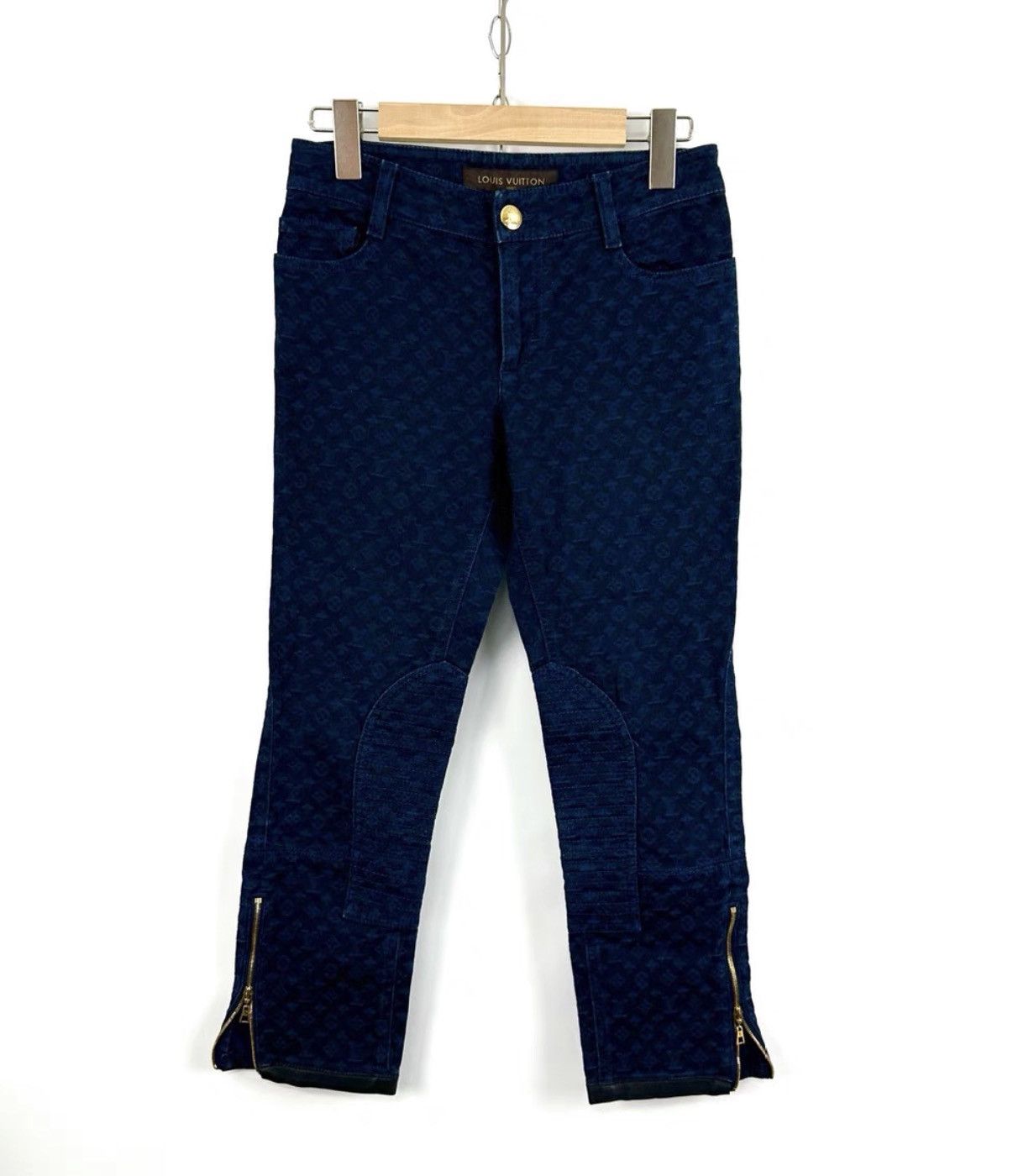 Louis Vuitton Louis Vuitton Navy Blue Monogram Logo Jeans K12 Size 25" / US 0 / IT 36 - 1 Thumbnail