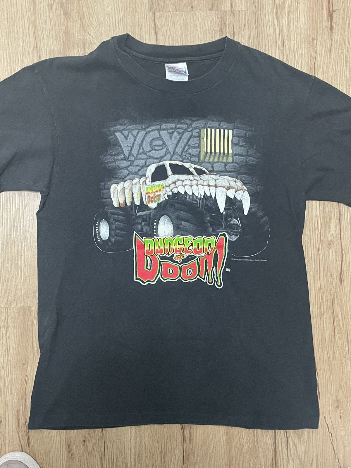 Vintage vintage rare 95 wcw Dungeon of Doom monster truck t | Grailed