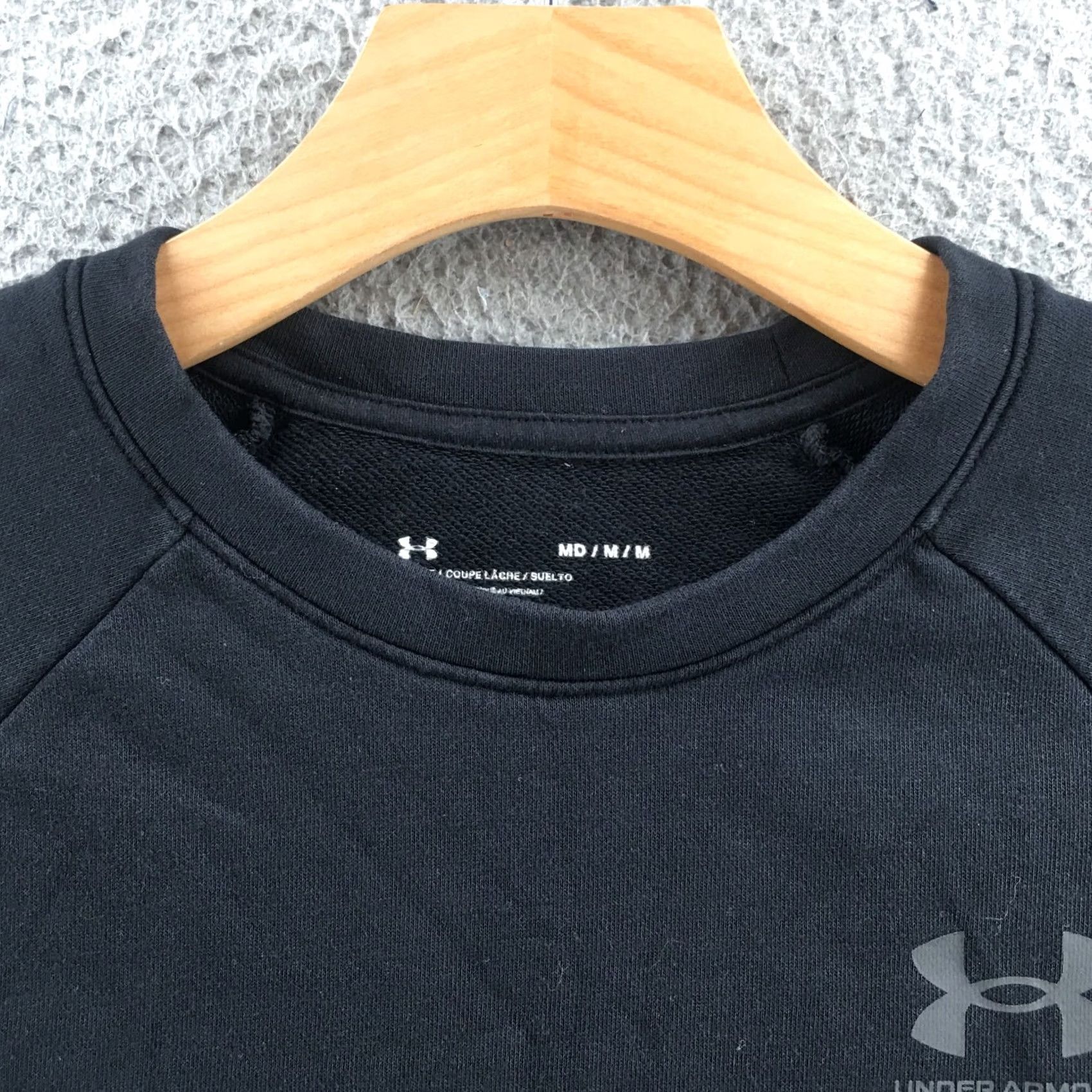 Under Armour Under Armour Cropped Sweatshirt Womens M Rival Terry Crew Black Cotton Blend Sweatshirt Size M / US 6-8 / IT 42-44 - 3 Thumbnail