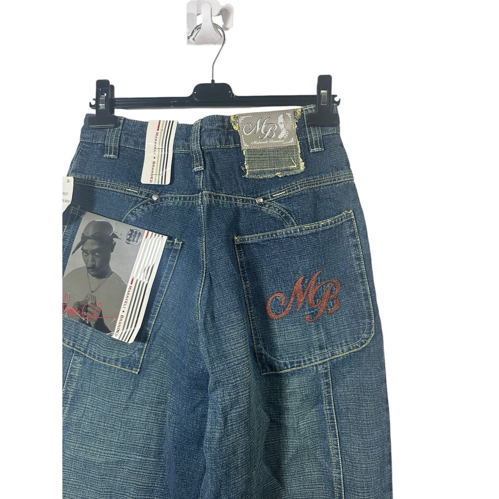 Other Vintage Makaveli Branded Hip Hop Jeans Embroidered 2Pac Tupa Size US 30 / EU 46 - 6 Thumbnail