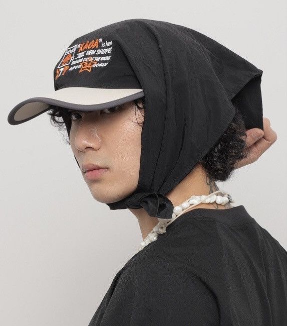 Japanese Brand 2000s y2k embroidery multi-style handkerchief hat cap Size ONE SIZE - 4 Thumbnail