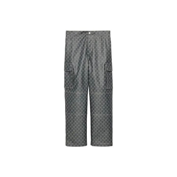 Gucci Gucci Blue Double G Print Denim Pants Size US 44 / EU 60 - 1 Thumbnail