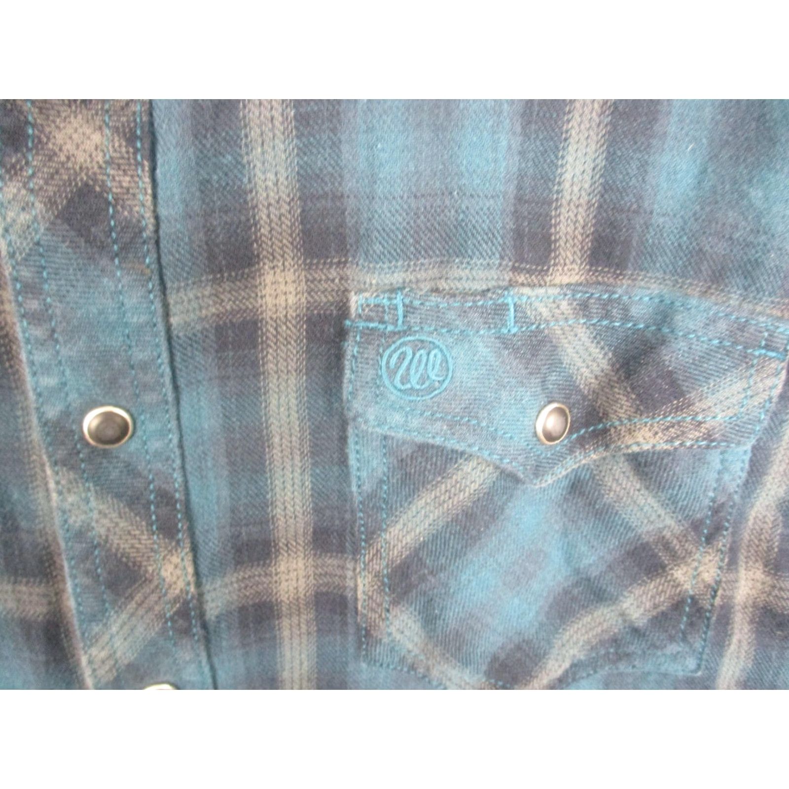 Wrangler Wrangler Shirt Mens XL Blue Plaid Retro Western Snap Front Flannel Long Sleeve Size US XL / EU 56 / 4 - 2 Thumbnail