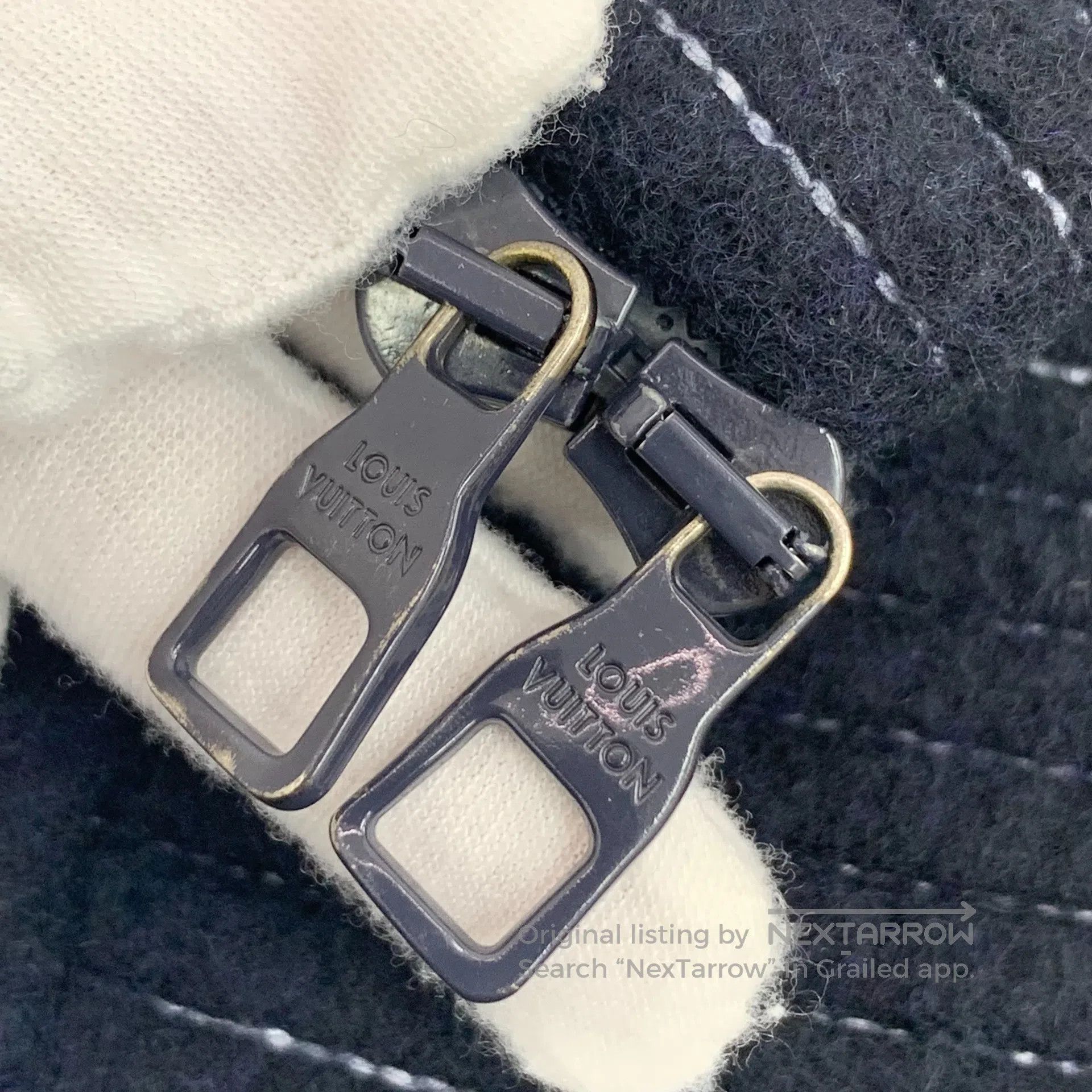 Louis Vuitton Louis Vuitton Dark Blue Sheep Wool Hooded Drawstring Zippe Size US L / EU 52-54 / 3 - 9 Thumbnail