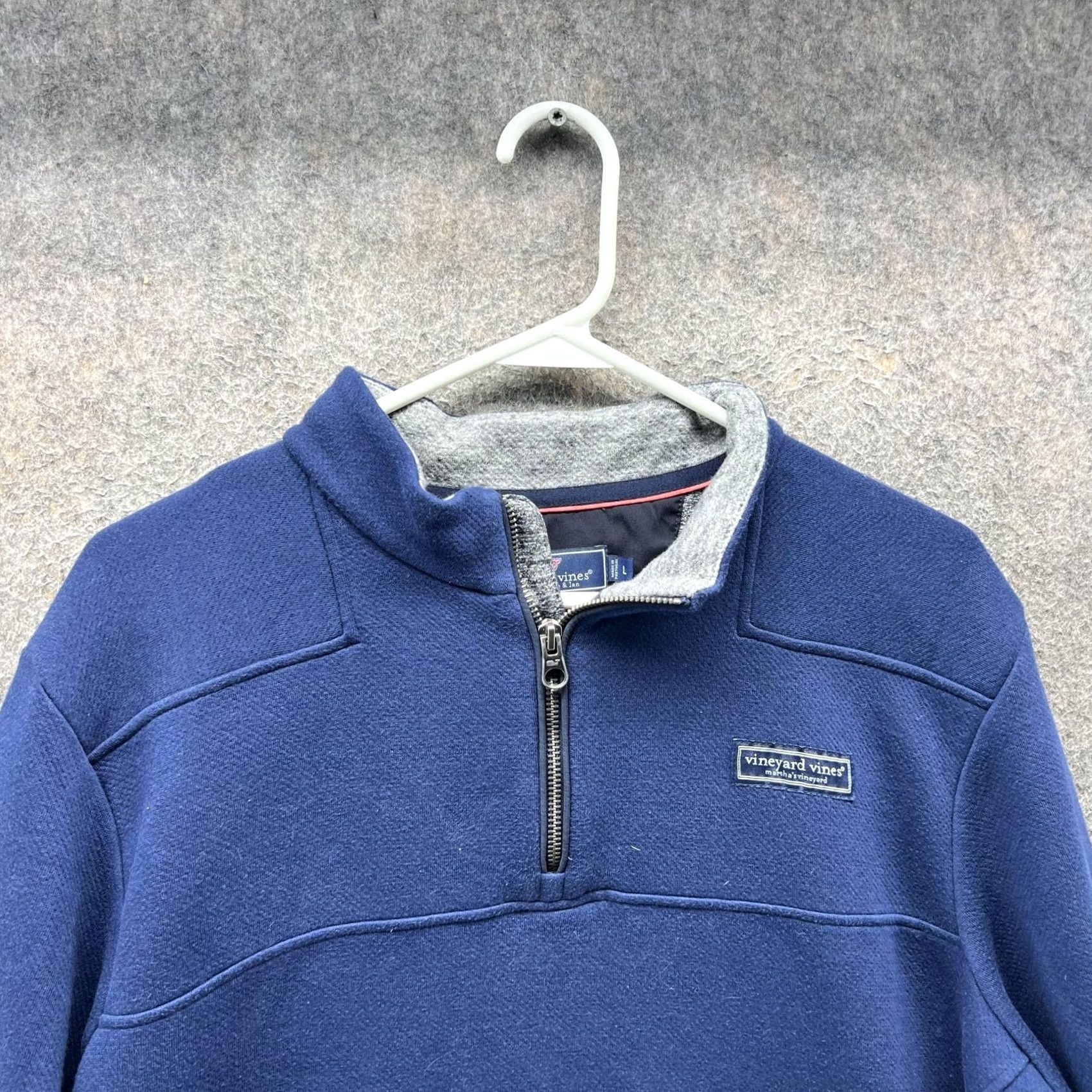 Vineyard Vines VINEYARD VINES Shep Shirt Sweatshirt Mens L Blue Quarter Zip Pullover Fleece Shirt Pullover with Pockets Linen/Logo? Size US L / EU 52-54 / 3 - 3 Thumbnail