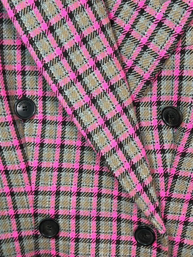 Balenciaga Balenciaga Plaid Double-Breasted Sandglass Blazer Coat Size XS / US 0-2 / IT 36-38 - 3 Thumbnail