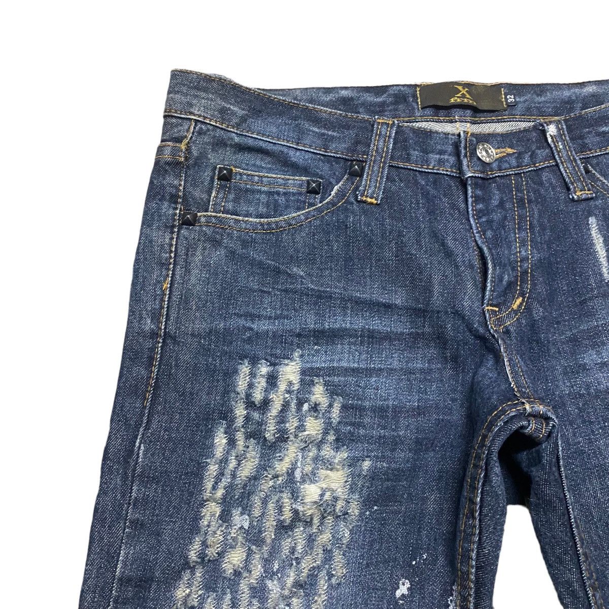 Le Grande Bleu (L.G.B.) Xfrm Clawmark Denim Flare Jeans Size US 32 / EU 48 - 4 Thumbnail