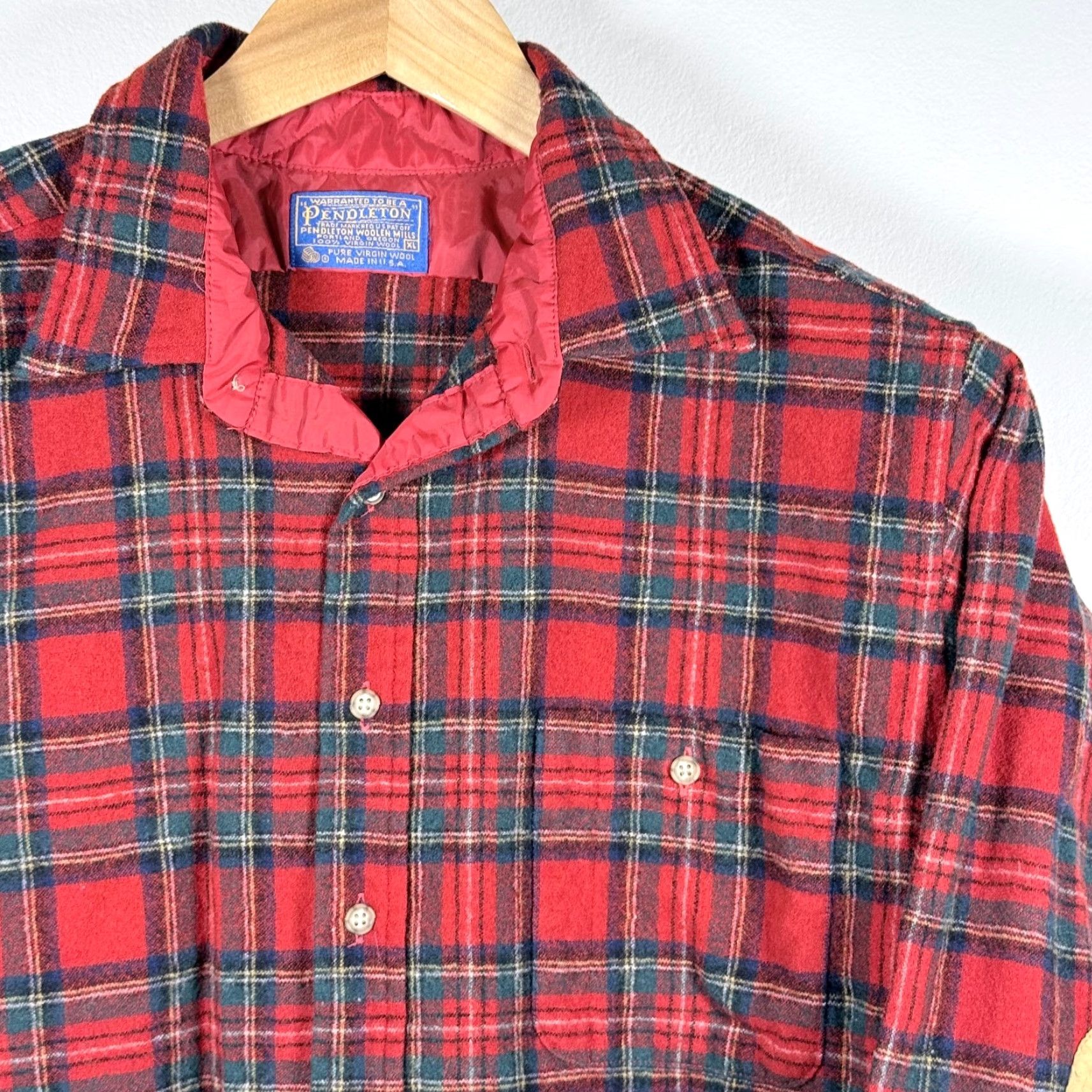 Pendleton VTG Pendleton Button-Up Shirt Red Plaid XL Mens Size US XL / EU 56 / 4 - 3 Thumbnail