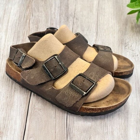 Birkenstock Birkenstock Betula Milano Brown Leather Sandals Size US 10 / IT 40 - 1 Thumbnail