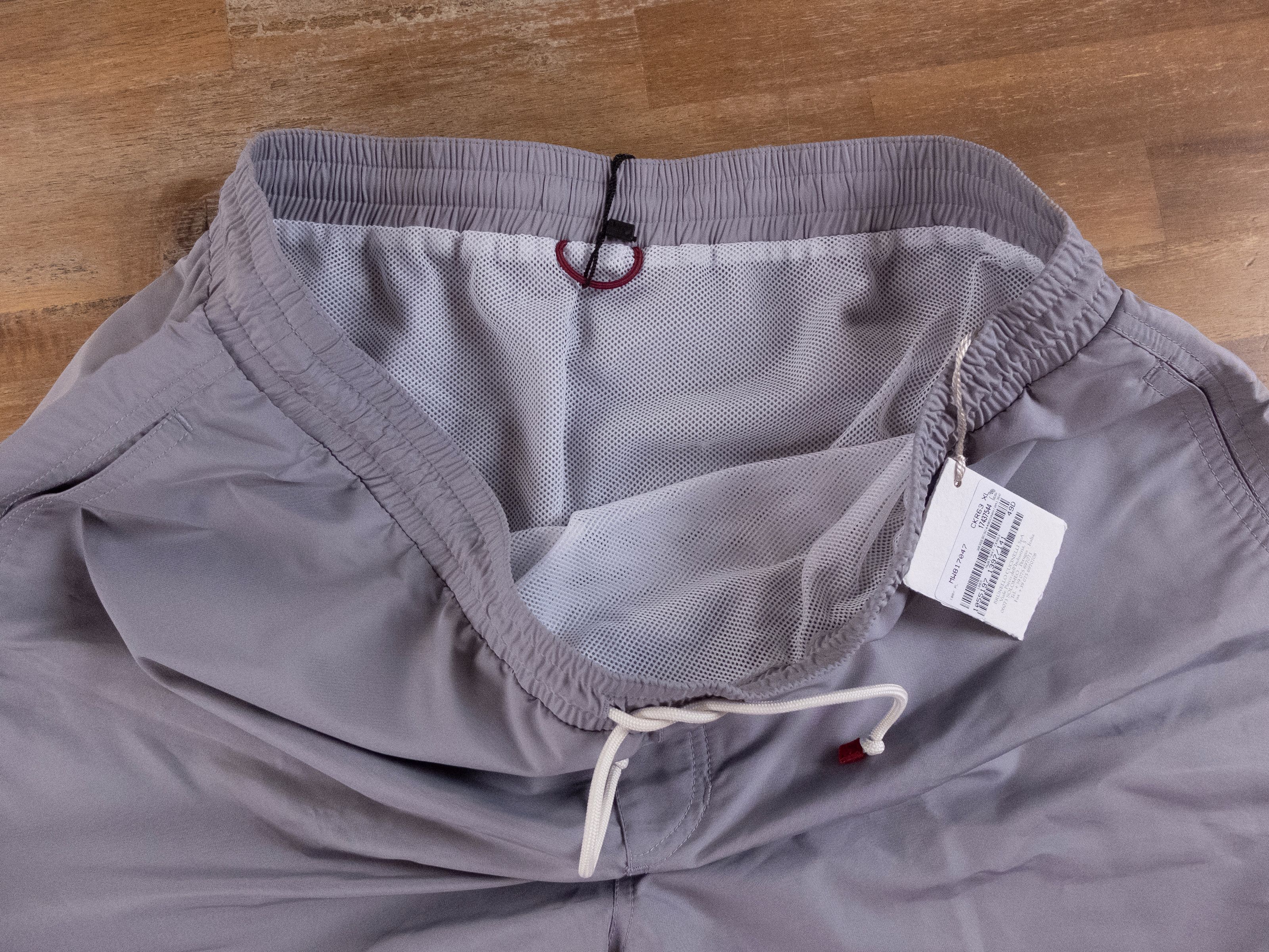 Brunello Cucinelli BRUNELLO CUCINELLI gray logo embroidered swim shorts XL NWT Size US 36 / EU 52 - 8 Thumbnail