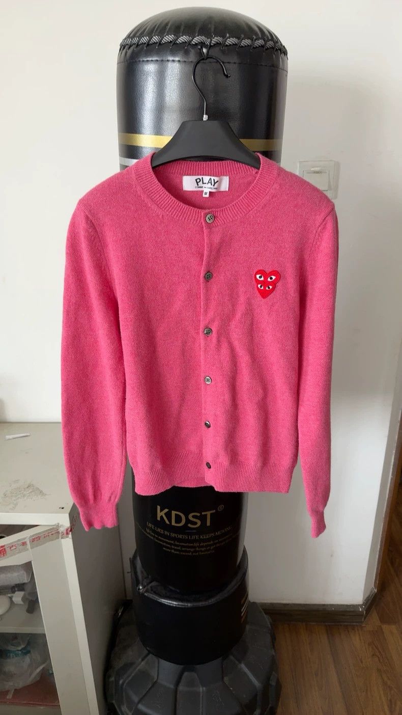 Comme des Garcons Comme Des Garcons Pink wool cardigan Size M / US 6-8 / IT 42-44 - 1 Thumbnail