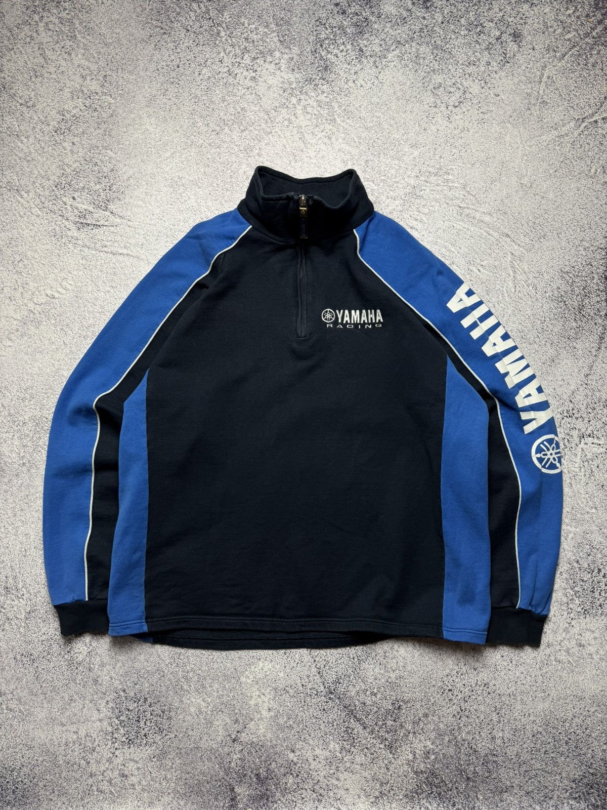 Yamaha Vintage Yamaha Half Zip Sweatshirt Moto Racing NASCAR Style Size US XL / EU 56 / 4 - 1 Thumbnail