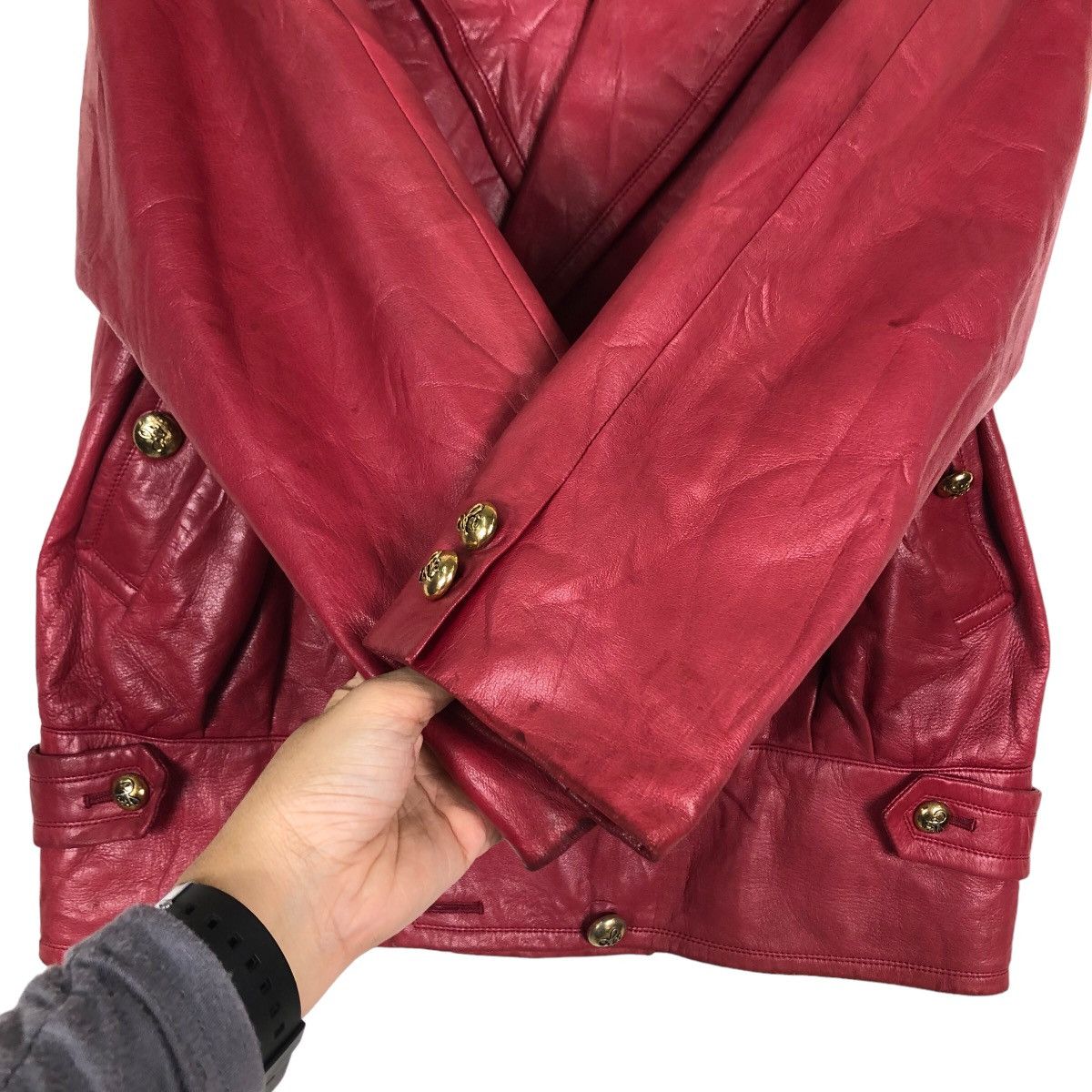 Japanese Brand 🔥Vintage Chore Genuine Leather Jacket Japan Double Breast Size US M / EU 48-50 / 2 - 15 Thumbnail