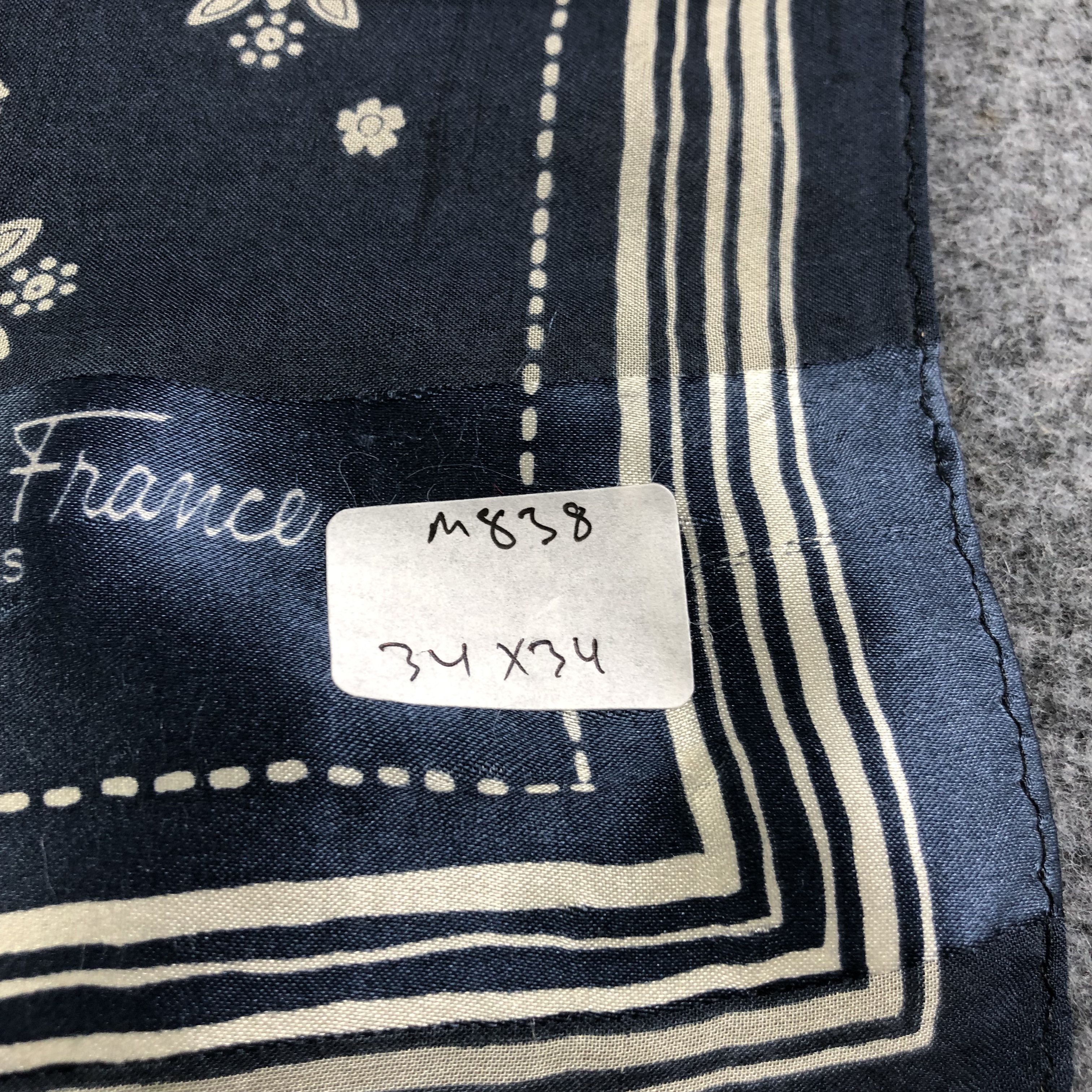 Vintage Marie France Floral Slit Thread Silk Scarf M838 Size ONE SIZE - 11 Thumbnail