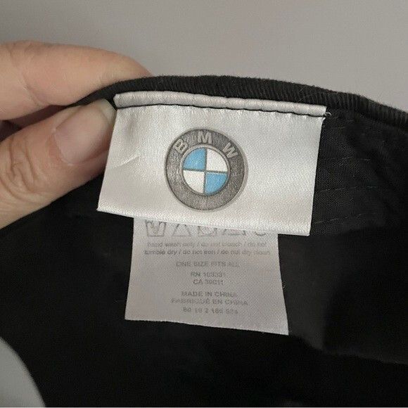 BMW BMW Black Embroidered Logo Cap - O/S, Unisex Size ONE SIZE - 6 Thumbnail