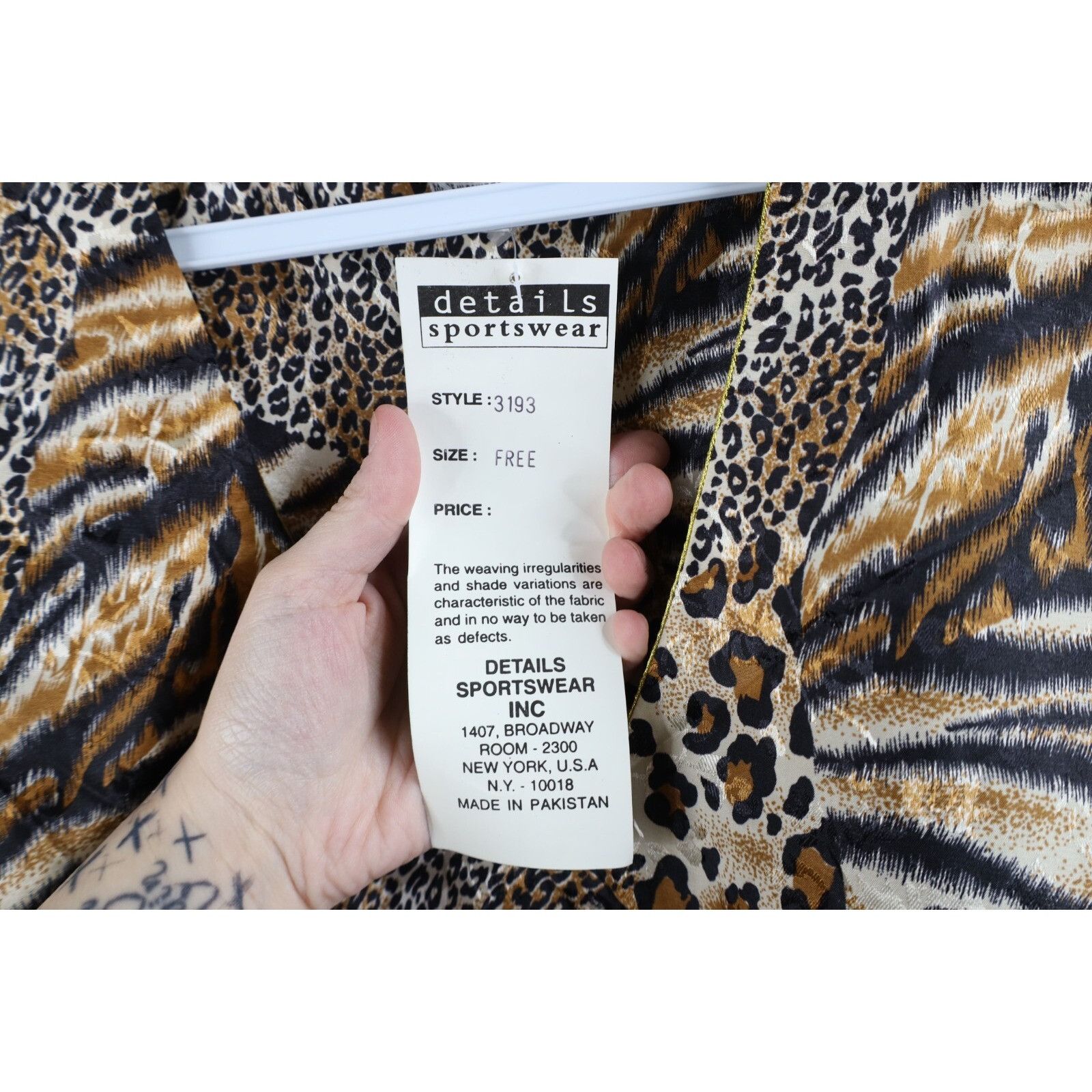 Vintage Deadstock Vintage 90s Streetwear Leopard Sleep Night Gown Size ONE SIZE - 7 Thumbnail