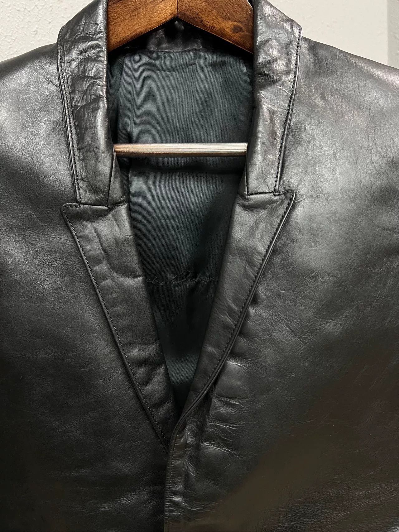 Rick Owens rick owens leather blazer jacket size 42 Size US XS / EU 42 / 0 - 3 Thumbnail