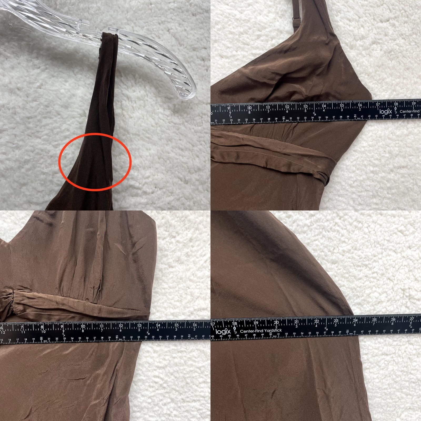 Bcbgmaxazria VINTAGE BCBGMAXAZRIA Dress Maxi 10 Brown Silk Grunge Whimsigoth Fairy Womens Size L / US 10 / IT 46 - 8 Thumbnail