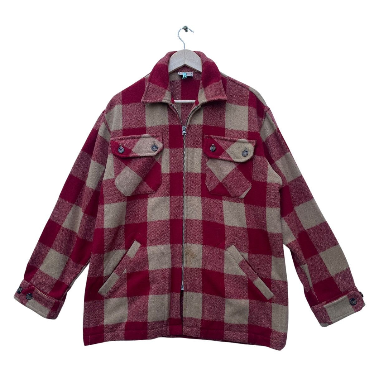 Flannel × Vintage Vintage Neyries flannel Wool Checked Jacket Size US M / EU 48-50 / 2 - 1 Thumbnail