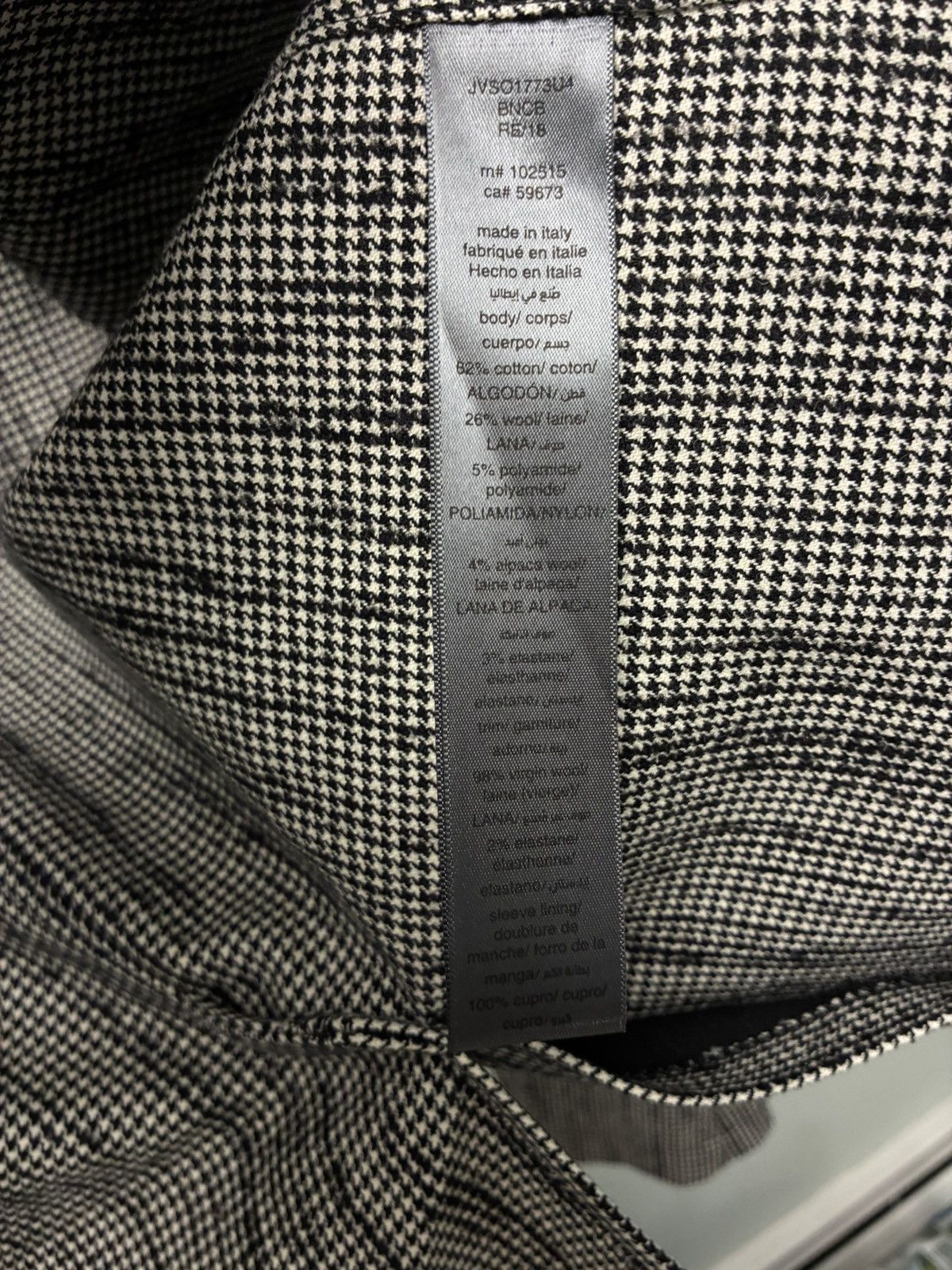 John Varvatos Deconstructed Houndstooth Jacket EU 48 USA 38 Size US M / EU 48-50 / 2 - 13 Thumbnail