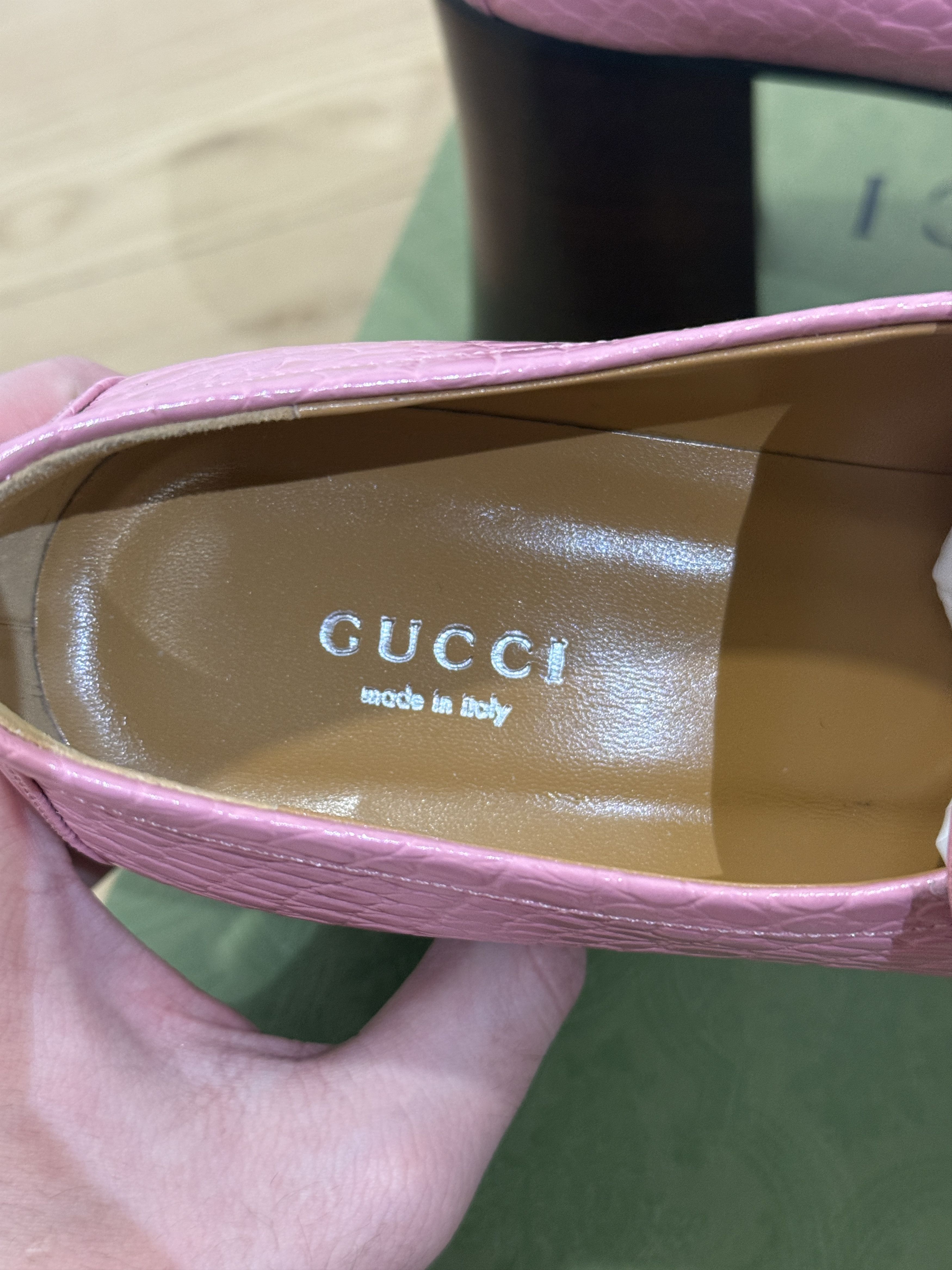 Gucci Alligator Embossed Platform Loafers Size US 9 / EU 42 - 4 Thumbnail