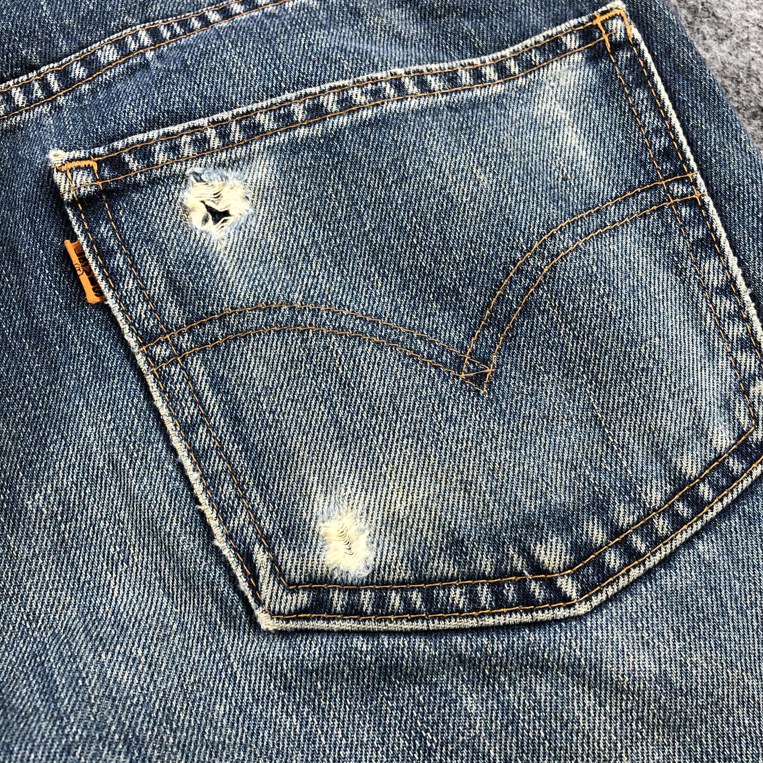 Levi's 90s Vintage Blue Wash Levis 607 Jeans-J1796 Size US 31 - 8 Thumbnail
