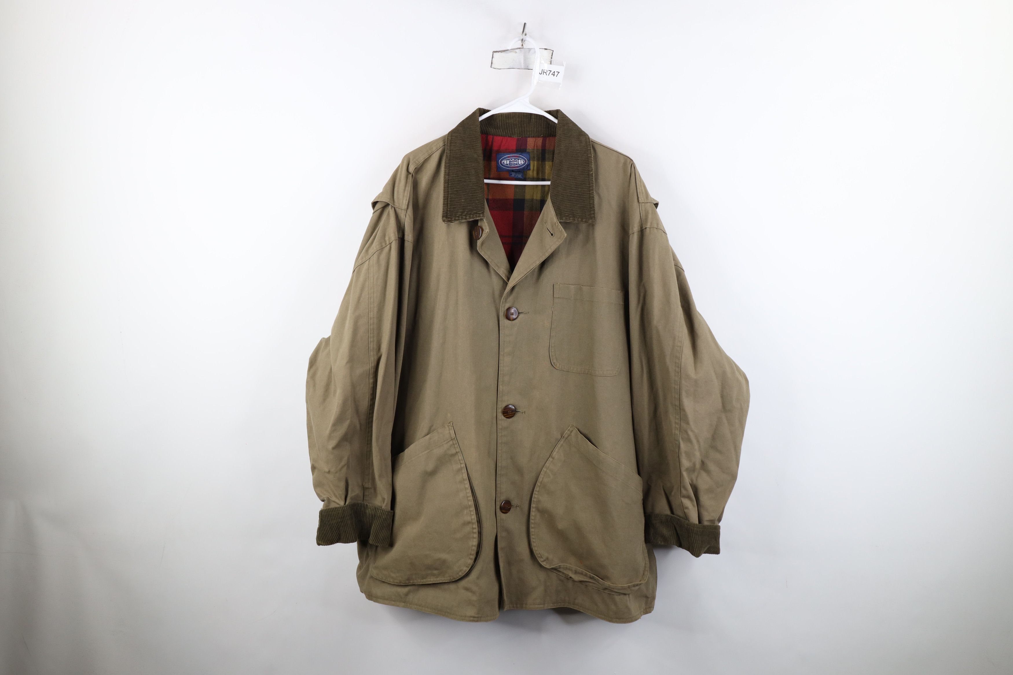 Vintage Vintage 90s Streetwear Lined Canvas Chore Barn Jacket Green Size US XL / EU 56 / 4 - 1 Thumbnail