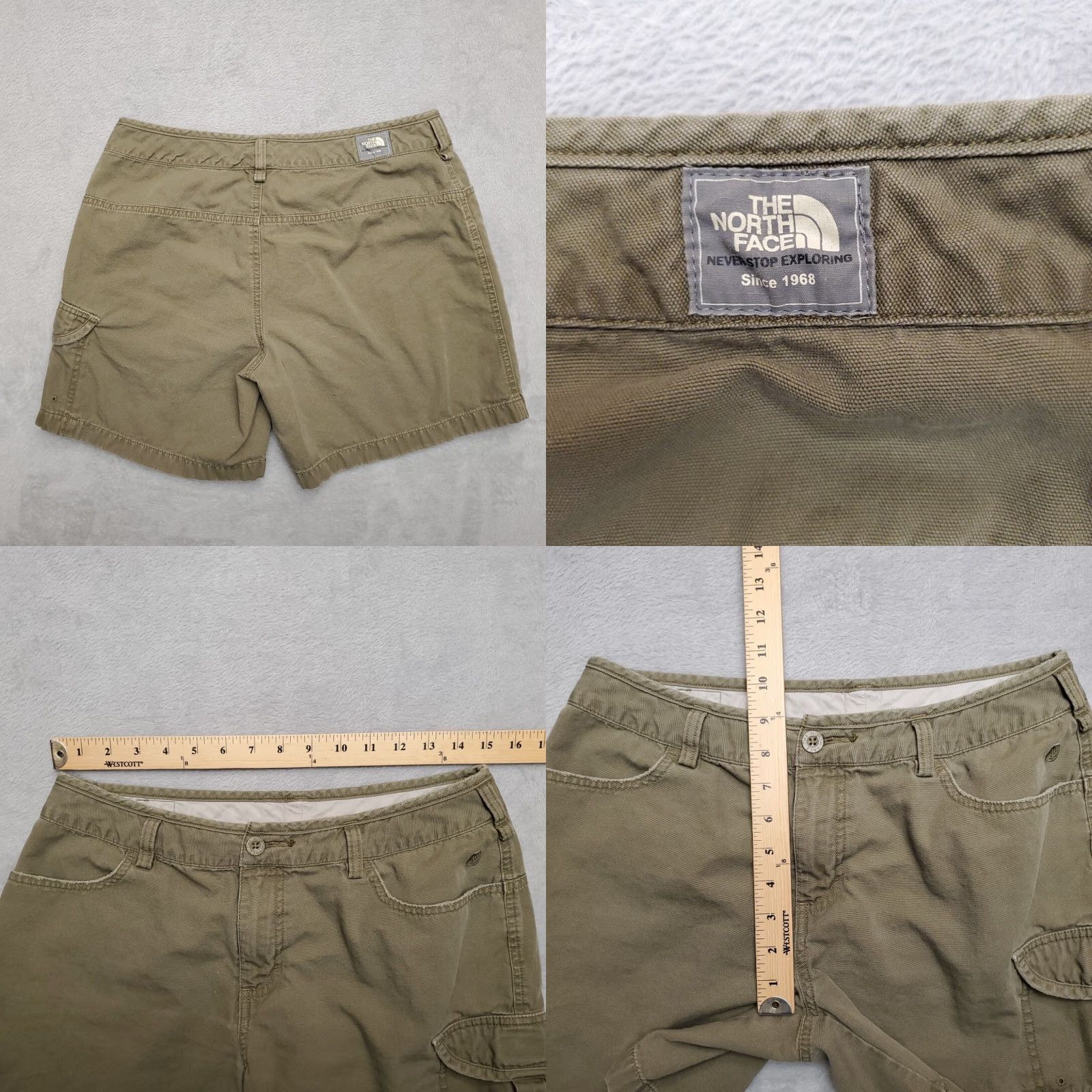 The North Face The North Face Shorts Womens 8 Green Canvas 100% Cotton Cargo Utility Hike Gorp Size 30" / US 8 / IT 44 - 8 Thumbnail